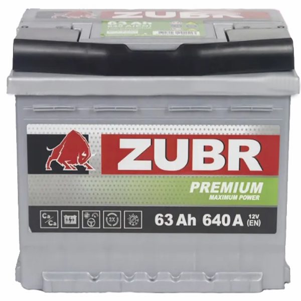 6СТ-63 * ZUBR Premium прямая 640А 242x175x190 (2024) (Беларусь)
